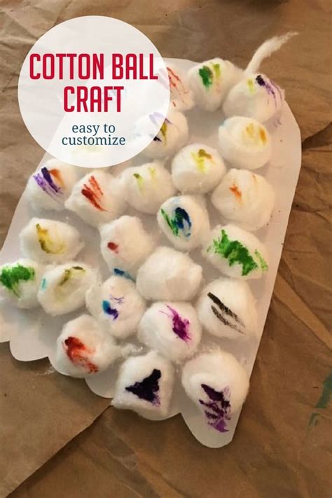 Easy Customizable Cotton Ball Craft | Hands On As We Grow®