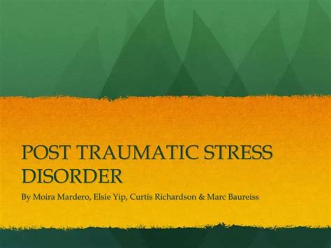 PPT POST TRAUMATIC STRESS DISORDER PowerPoint Presentation Free