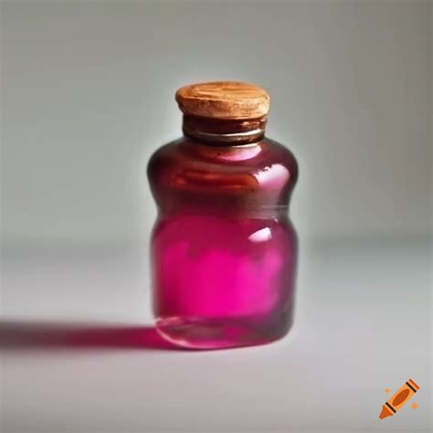 Potion Bottle Inspired By Harry Potter With Pink Liquid On White