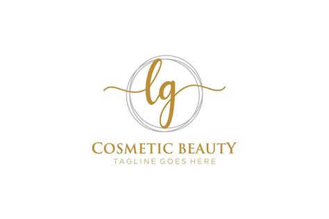 Initial Lg Feminine Logo Beauty Monogram And Elegant Logo Design