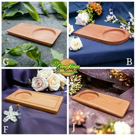 Jual Tatakan Nampan Kayu Jati Mahoni Serving Tray Kayu Wood Coaster