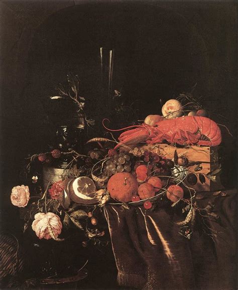 Still Life With Flowers In A Glass Vase 1650 1683 Painting Jan