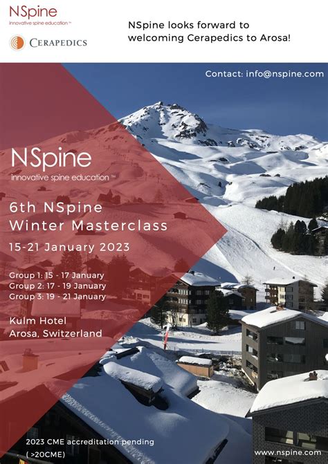 NSpine Arosa Winter Masterclass 2023 – Neurosurgery Lounge