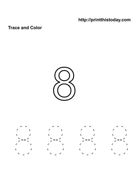 Free Printable Number 8 Worksheets Preschool