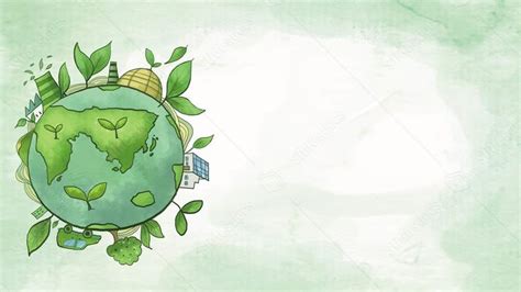 Environmental Protection Earth Green Simple Fresh Powerpoint Background