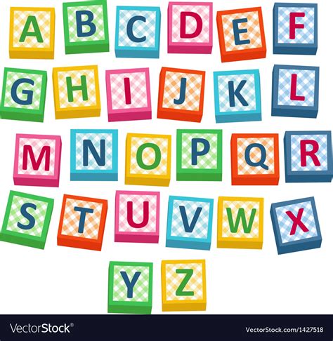 Baby blocks Royalty Free Vector Image - VectorStock