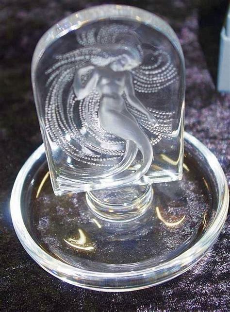 Lalique Glass Jewelry Holder - French - Glass