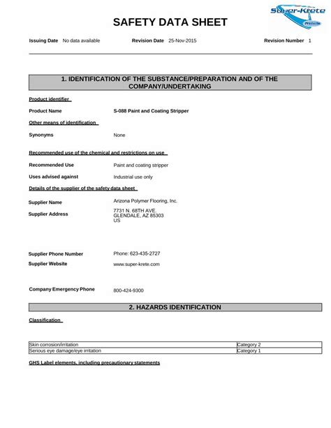 PDF SAFETY DATA SHEET PDF Filesafety Data Sheet Issuing Date