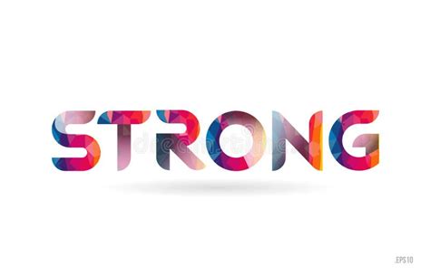 Strong Colored Rainbow Word Text Suitable For Logo Design Stock Vector Illustration Of Colored