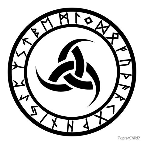 Triple Horn Of Odin Rune Circle Variant I By Fosterchild7