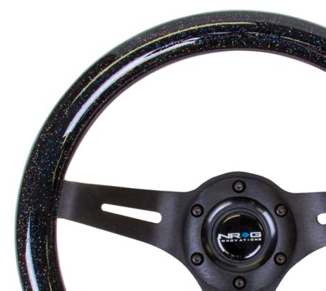 Nrg Classic Wood Grain Steering Wheel Mm Black Sparkle W Blk