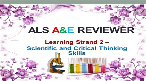 Video Als A E Reviewer Learning Strand Scientific And