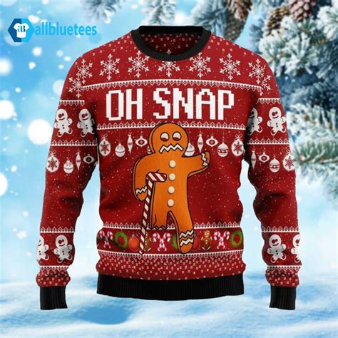 Oh Snap Ugly Christmas Sweater Allbluetees