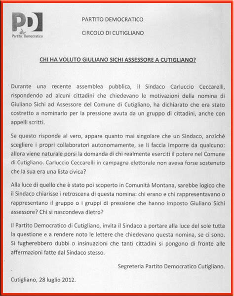 Quarrata News Quotidiano On Line Comunit Montana Anche Il Pd Si