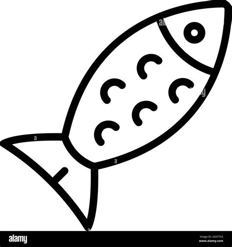 Cat fish food icon. Outline Cat fish food vector icon for web design isolated on white ...