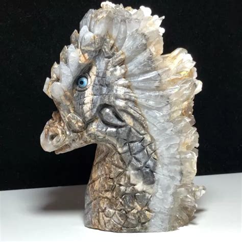 Grappe De Cristal Naturel Sp Cimen Min Ral Dragon Sculpt La Main