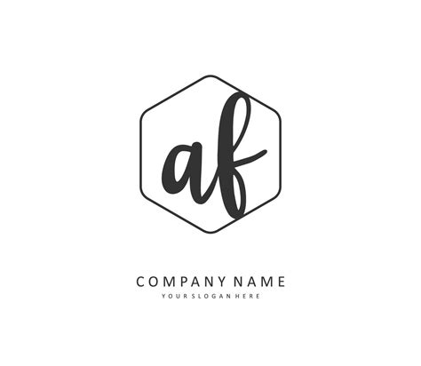 Af Initial Letter Handwriting And Signature Logo A Concept Handwriting