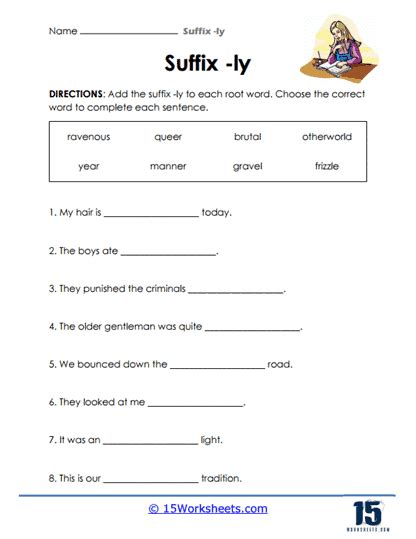 Suffix Ly Worksheets 15