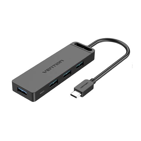 Vention Port Hub USB C To 4xUSB 3 0 With PD TGKBB Black