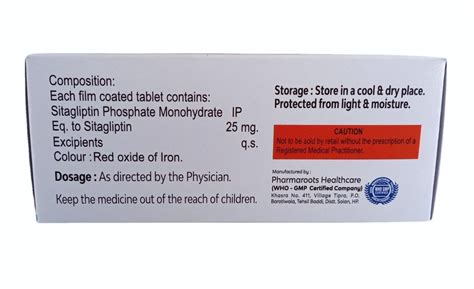 25mg Sitagliptin Phosphate Tablet IP At Rs 1190 Box Diabetic Medicine