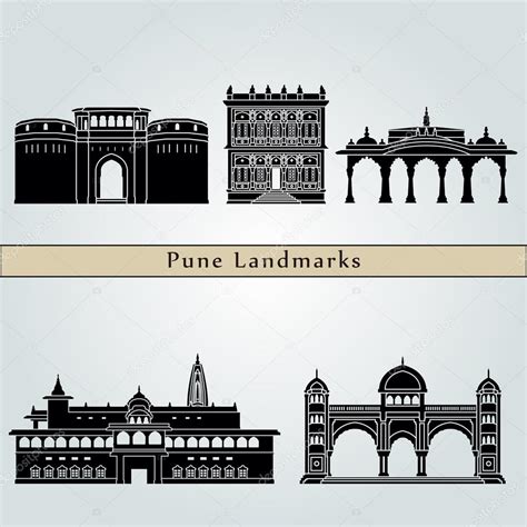 Pune Landmarks And Monuments Stock Vector Image By Paulrommer 90592242