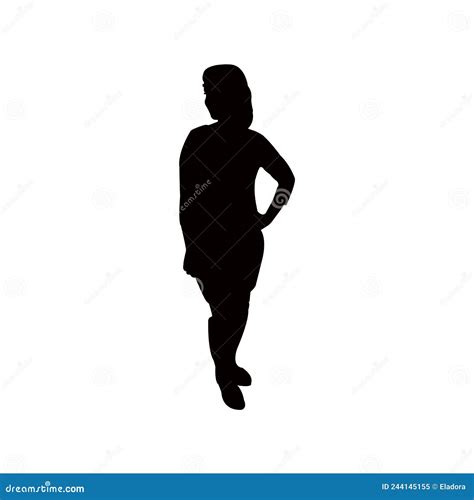 Un Vecteur Silhouette Du Corps Debout D Une Femme Illustration De