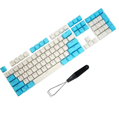 Buy PBT Backlit Keycaps 104 Keys Cherry Mx Blue Switches Key Caps with ...