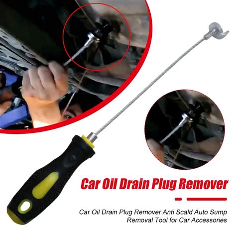 Oil Drain Plug Removal Tool Magnetic Oil Plug Remover Wrench Anti Scald