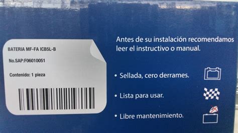 Batería Italika Mf Icb5l b F06010051 At110 At125 Ft115 Dt110 MercadoLibre