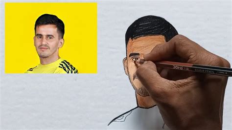 Drawing Adrian Luna Using Color Pencils Kerala Blasters Player Art