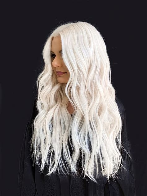 Platinum White Hair With Extensions Hair Waves Beach Wave Hair Hair