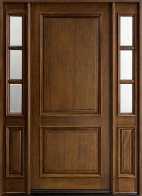 Front Entry Door Custom Single With Sidelites Solid Wood With