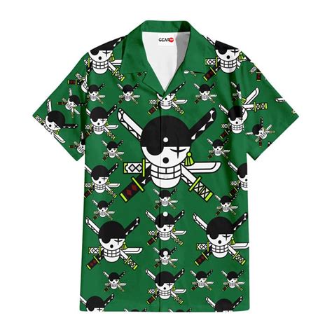 One Piece Hawaiian T Shirts Roronoa Zoro Logo Chibi Hawaiian Shirt