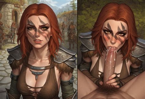 Rule 34 1boy 1girls 2d Aela The Huntress Ai Generated Armor Athletic Female Before And After