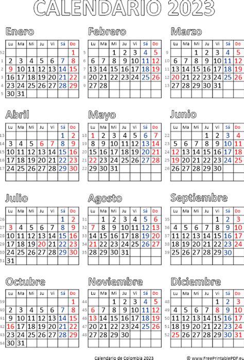 Calendario 2023 Colombia Con Festivos PDF By Hamouda Chokri 50 OFF