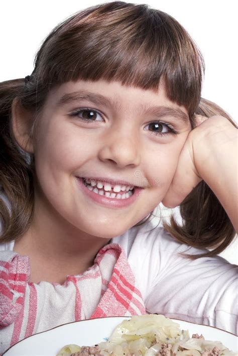 Girl Enjoying Her Lunch Stock Image Image Of Girl Lifestyle 16987327