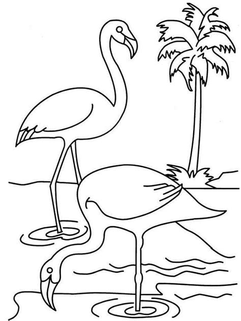 Coloriage Flamant Rose Simple T L Charger Et Imprimer Gratuit Sur