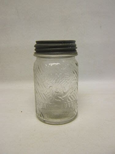 Vintage Jumbo Peanut Butter Jar With Zinc Lid 5 1 2 Tall Vgc Ebay