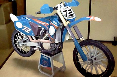 Yamaha Yz Fm Realistic Papercraft D Paper Model Motorcycle Paper