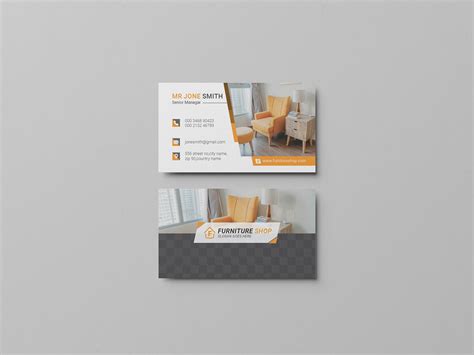 Furniture Business Card Design Progect Behance