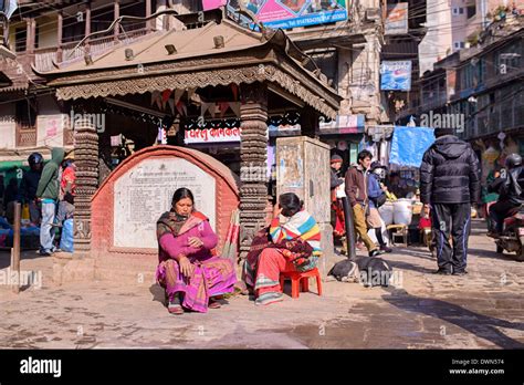 People In The Streets Of Kathmandu Nepal Stock Photo Alamy