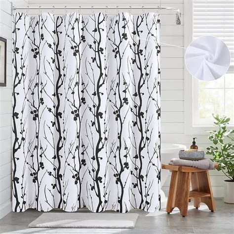 Shower Curtain Black And White Shower Curtain Black Floral Shower