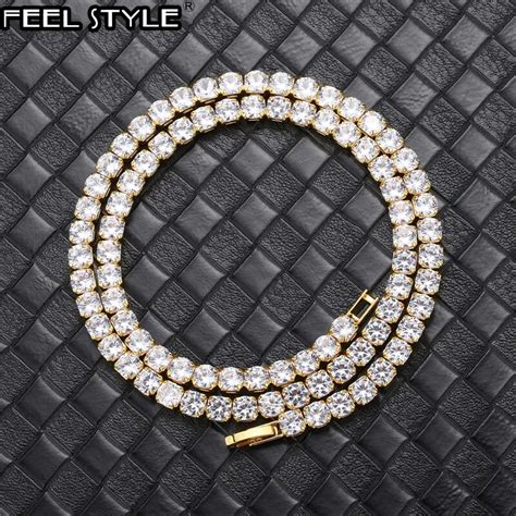 Mm Iced Out Diamond Tennis Chain Jewelry