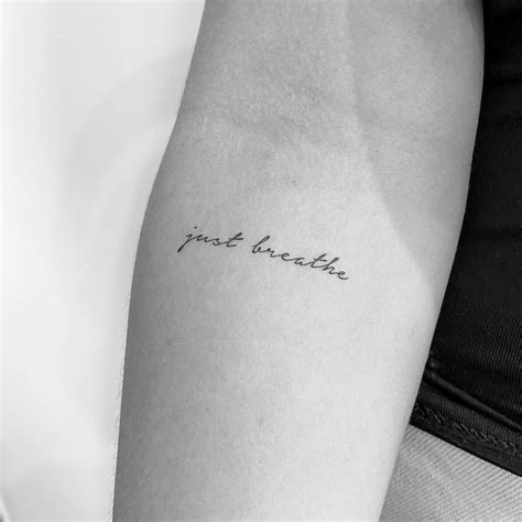 Just Breathe Temporary Tattoo Set Of Etsy Just Breathe Tattoo