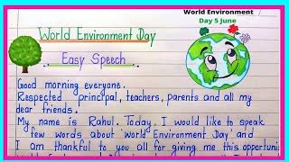 Speech On World Environment Day 2024 10 Lines Speech On World