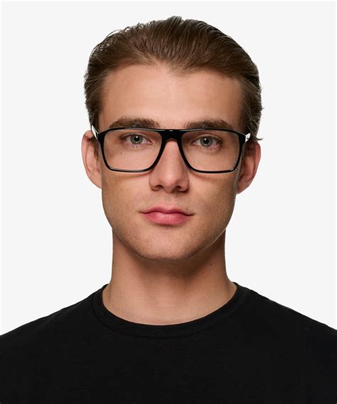 Barnett Rectangle Solid Black Full Rim Eyeglasses Eyebuydirect Canada