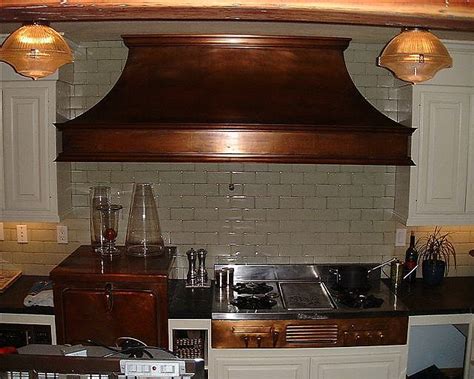 Large Copper Hood Over Antique Copper Oven And Stove Copper Hood