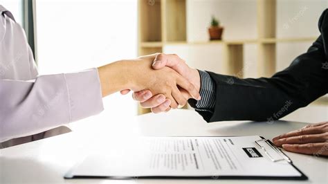 Premium Photo Confident Business People Shaking Hands Employer Hires