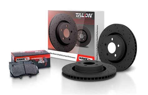 Hawk Talon Cross Drilled And Slotted And Hps 50 Brake Pad Kit