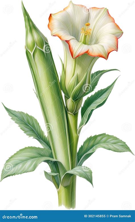 Watercolor Painting of Okra Flower. Ai-Generated Stock Image - Illustration of okra, petals ...